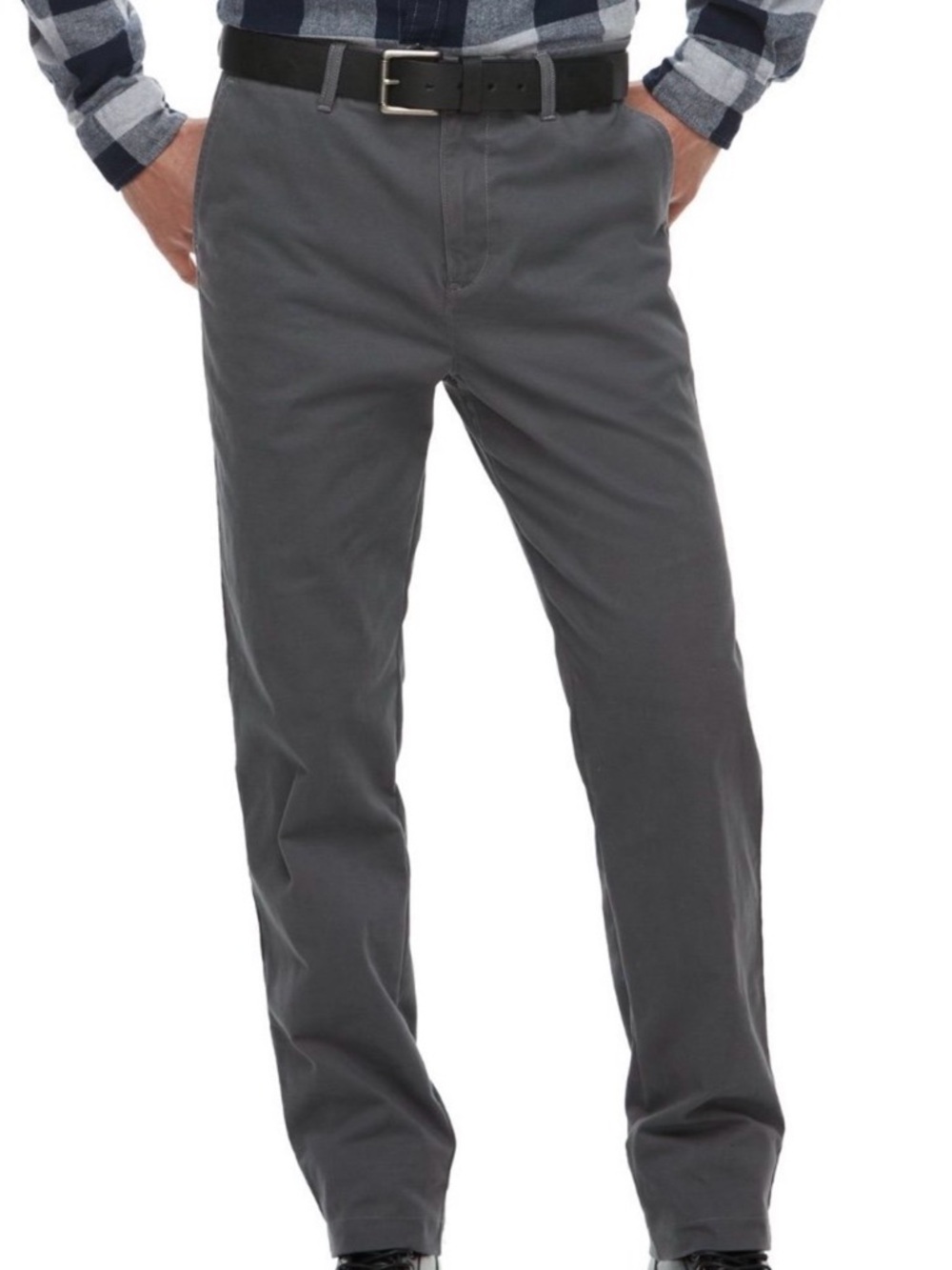 Sonoma Men's Charcoal Straight-Leg Chinos
